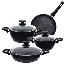 Aryıldız Solido Nero 7 Parça Granit Tencere Set