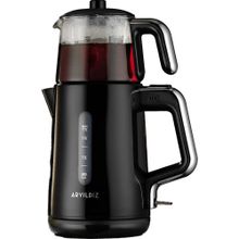 Aryıldız Tea Perfect Siyah Krom Çay Makinesi