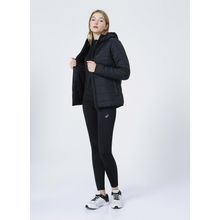 Asics 2032C155-001 Padded Jacket W O Yaka Normal Kalıp Düz Siyah Kadın Mont
