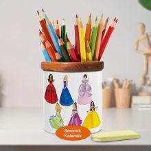 Asilmeydan 446970238 Disney Prensesleri Ahşaplı Seramik Kalemlik