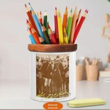 Asilmeydan 449423798 Gazi Mustafa Kemal Atatürk Ve Arkadaşları Ahşap Seramik Kalemlik
