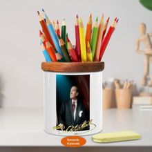 Asilmeydan 449755003 Göğe Bakan Mustafa Kemal Atatürk Ahşap Seramik Kalemlik