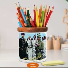 Asilmeydan 449784955 Kalpaklı Genç Mustafa Kemal Atatürk Ahşap Seramik Kalemlik
