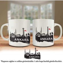 Asilmeydan Ankara Başkent Şehir Silueti Basklı Kupa Bardak