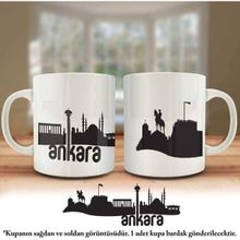 Asilmeydan Ankara Başkent Şehir Silueti Basklı Kupa