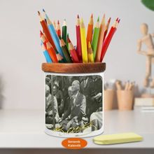 Asilmeydan Gösteri izleyen Mustafa Kemal Atatürk Ahşap Seramik Kalemlik