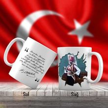 Asilmeydan Mustafa Kemal Atatürk Yeniçeri Kıyafeti Atatürk'ün Sözleri Kupa Bardak