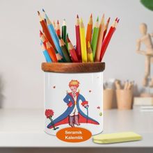 Asilmeydan Pelerinli Küçük Prens Ahşap Seramik Kalemlik