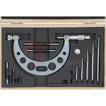 Asimeto AS-111 0-150 mm Değiştirilebilir Çubuklu Mekanik Dışçap Mikrometresi