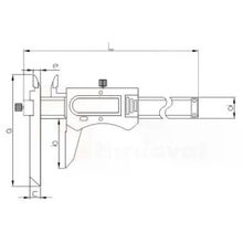 Asimeto AS-317 0-300 mm Ayarlanabilir Çeneli Dijital Kumpas