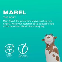 Asobu Goat Bestie Bottle – Keçi Figürlü Termos, Paslanmaz Çelik, Sızdırmaz, Esnek Pipetli - Beyaz