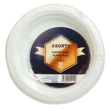 Asorty 17 CM 50'li Plastik Tabak