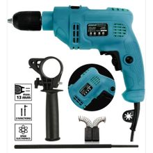 Assur 1100W Darbeli Metal Şanzıman 13 mm Mavi Elektrikli Matkap