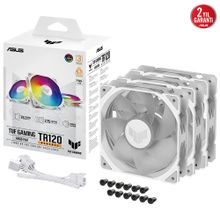 Asus TUF TR120 Reverse Beyaz 120 mm ARGB 3in1 Radyatör Fanı Ters Hava Akışı Adreslenebilir Fan ve Soğutucu