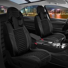 Asya Bmw 3 Serisi 328 Uyumlu Deri Oto Koltuk Kılıfı Ön/Arka 5li Set Live Seri Siyah