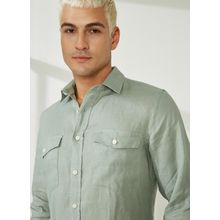 AT.P.CO A266DONL20 Yeşil Slim Fit Düğmeli Yaka Erkek Gömlek
