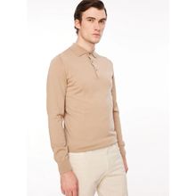 AT.P.CO A274A08EMP Açık Kahve Polo Yaka Slim Fit Erkek Kazak