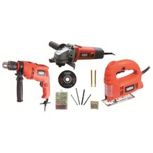Attlas Eco 3'lü Makine Set (500W Matkap +400W Dekupaj+12 V Li-ion Vidalama)