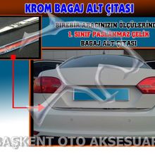 Audi A3 1999-2003 Krom Bagaj Alt Çıtası