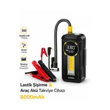 Auhma A8899 80000mAh Powerbank 150 PSI 1000A LED Fener Akü Takviye Cihazı Hava Kompresörü