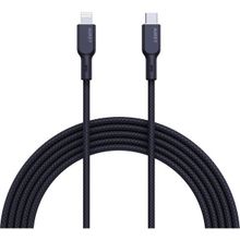 Aukey CB-NCL1-BK 1.8 mt Naylon Örgülü 3A 480 Mbps Type-C Lightning Kablosu