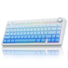Aula F75 Gradyan Mavi Mekanik RGB TKL Seiya Switch Kablosuz Makrolu Hot Swap Gaming Klavye