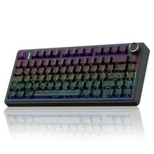 Aula F75 Siyah Desenli Mekanik RGB TKL Seiya Switch Kablosuz Makrolu Hot Swap Gaming Klavye