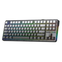 Aula F87 Pro Mekanik RGB TKL Gray Wood V4 Switch Kablosuz Makrolu Hot Swap Gradyan Gri Klavye