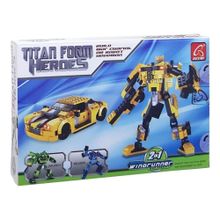 Ausini Titan Form Heroes 2 in 1 Araca Dönüşen Sarı Robot 244 Parça Blok Seti
