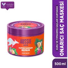 Aussie Sos 1 Dakikada Kuru ve Yıpranmış Saçları Kurtaran Saç Maskesi 500 ml