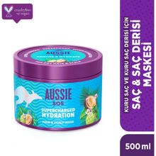 Aussie Sos Supercharged Hydration Saç & Saç Derisi Maskesi 500 Ml, Kuru Saç ve Kuru Saç Derisi Için