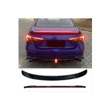 Auto GP Honda Civic FE1 Ledli Pianoblack 2021+ Bagaj Üstü Spoiler