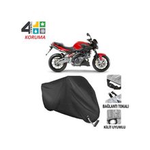 Autoes Aprilia Shiver 750 Siyah Kilit Uyumlu Motosiklet Brandası