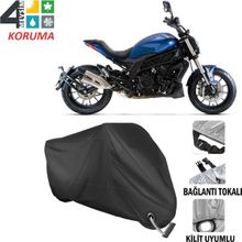 Autoes Benelli 502C Siyah Kilit Uyumlu Motosiklet Brandası