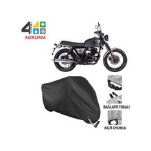 Autoes Brixton BX 125 Siyah Kilit Uyumlu Motosiklet Brandası