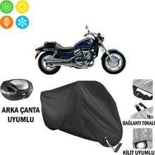 Autoes Honda Vf 750 C Magna Siyah Kilit Uyumlu Motosiklet Brandası