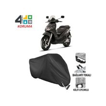 Autoes Piaggio Beverly 250 Siyah Kilit Uyumlu Motosiklet Brandası