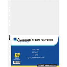 Avansas A4 100'lü Extra Poşet Dosya