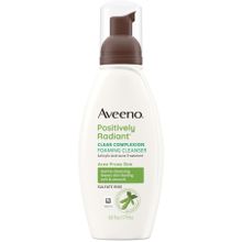 Aveeno Positively Radiant 177 ml Yağsız Köpüren Yüz Temizleyici