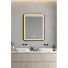 Avend Akıllı Ayna Hareket Sensörlü Buhar Tutmayan 3 Renk Ledli Işıklı Dokunmatik 3 Butonlu HD Yansıma 60x90 cm Dimmer Özellikli Siyah Çerçeveli Lavabo Makyaj Banyo Aynası