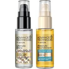 Avon 30 ml Argan Yağı İçeren Besleyici Saç Serumu+30 ml Parlaklık Veren Saç Serumu