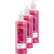 Avon 3x720 ml Raspberry Delight Frambuaz ve Frenk Üzümü Kokulu Duş Jeli
