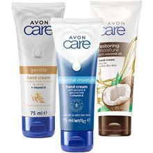 Avon Care Gliserin ve Badem Sütü + Hindistan Cevizi Yağı + 3x75 ml Vanilya Özlü El Kremi