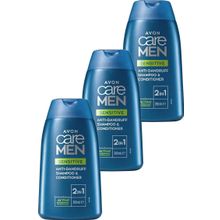 Avon Care Men Sensitive 3x200 ml 2'si 1 Arada Kepek Önleyici Şampuan ve Saç Kremi