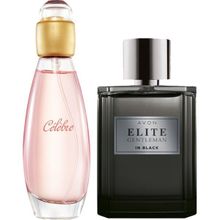 Avon Elite Gentleman In Black EDP 75 ml Erkek Parfüm+Celebre EDT 50 ml Kadın Parfüm Paketi