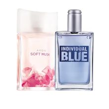 Avon Individual Blue EDT 100 ml Erkek Parfüm+Soft Musk EDT 50 ml Kadın Parfüm Paketi