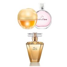 Avon Rare Gold EDP 50 ml + EDP 50 ml Incandessence + Wish Of Love EDT 50 ml 3' Lü Kadın Parfüm Seti
