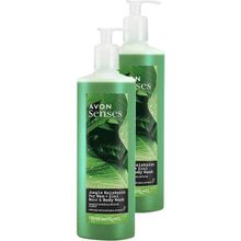 Avon Senses Jungle Rainburst Adaçayı ve Sandal Ağacı Kokulu 2x720 ml Erkek Saç ve Vücut Şampuanı