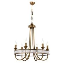 Avonni 603786E E14 Metal Kristal 60 cm Eskitme Kaplama Klasik Avize