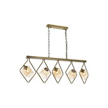 Avonni AV-60103-5EY Eskitme Kaplama Modern E14 Metal Cam 110x20cm Avize